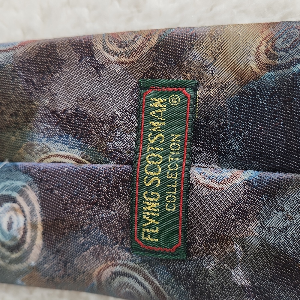 Flying Scotsman Collection vintage retro tie brown purple! - Picture 4 of 5